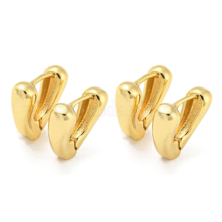 Rack Plating Brass Triangle Hoop Earrings EJEW-Q779-02G-1
