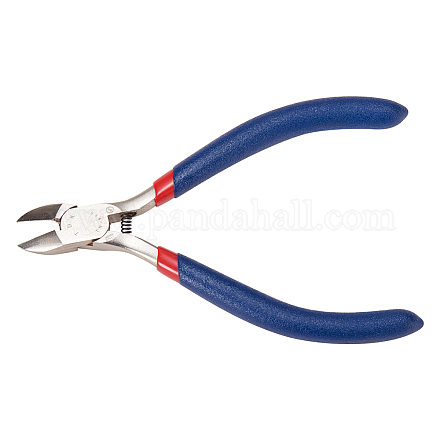 Pandahall elite 1pc 316 alicates de acero inoxidable cortadores de alambre herramienta para hacer joyas azul TOOL-PH0001-01C-1