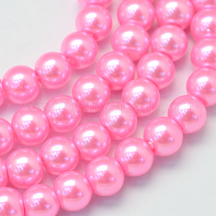 Chapelets de perle en verre peint de cuisson HY-Q003-3mm-68-1