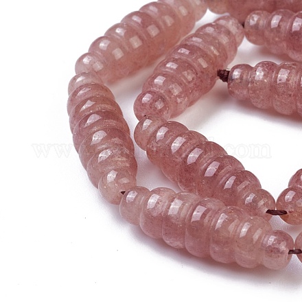 Chapelets de perles aux fraises en quartz naturel G-G263-M2-01-1