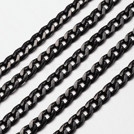 Oxidated in Black Aluminium Twisted Chains Curb Chains X-CHA-K1469-8-1