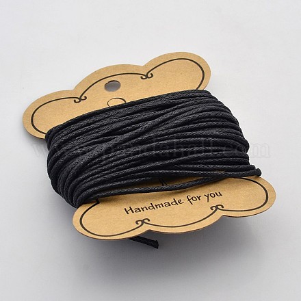 Cordón de algodón encerado negro X-YC2mm131-1