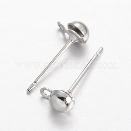 Accessoires de clous d'oreilles en laiton KK-F371-34P-1