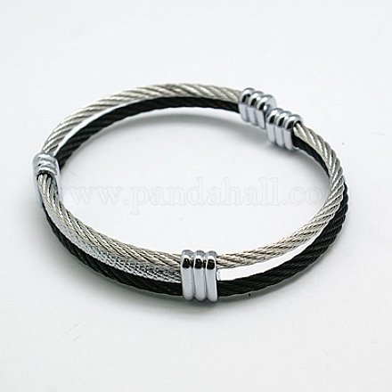 Bracelet jonc en 304 acier inoxydable BJEW-F003-75HG1-1