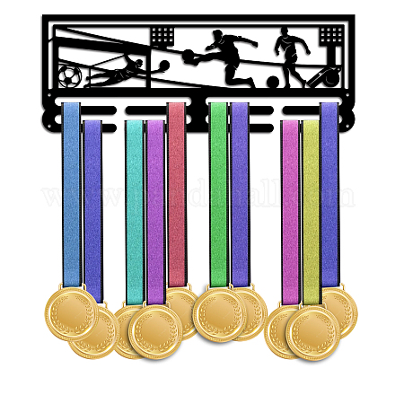 Support mural d'affichage de support de cintre de médaille de fer de thème de sports ODIS-WH0021-533-1