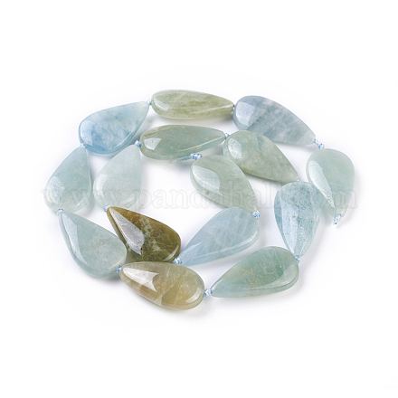 Chapelets de perles en aigue-marine naturelle G-F645-07-1