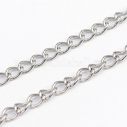 304 Stainless Steel Curb Chains CHS-O005-17B-1
