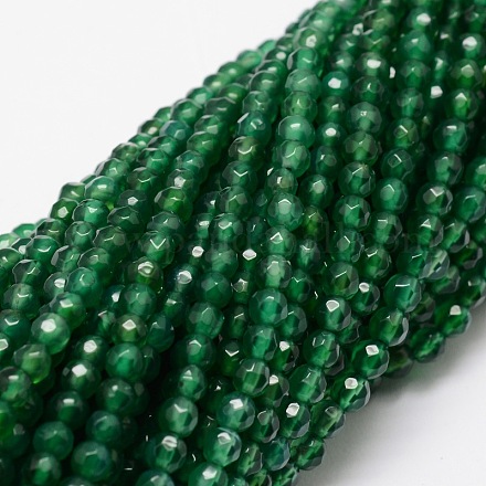 Dyed Natural White Jade Round Beads Strands X-G-E311-4mm-04-1