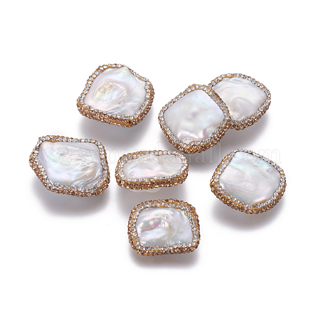 Perlas naturales abalorios de agua dulce cultivadas PEAR-F015-05-1
