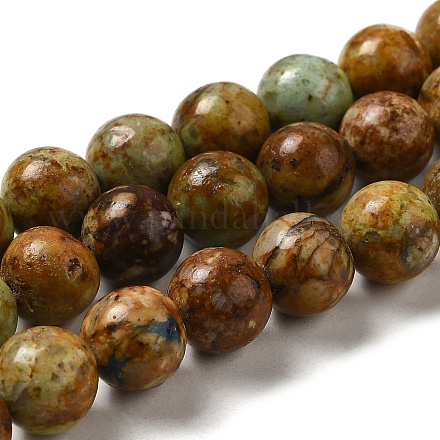 Brins de perles de chrysocolle jaune naturel G-H298-A07-04-1