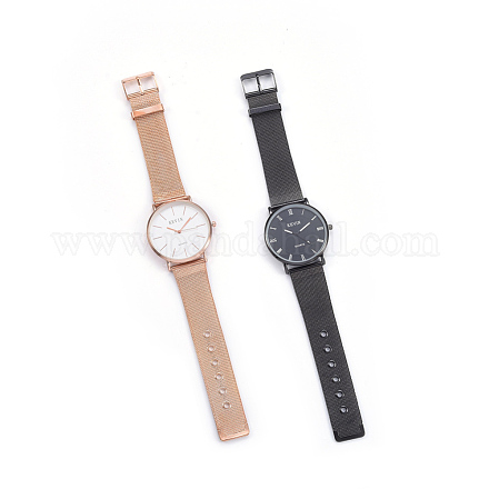 高品質の腕時計  クォーツ時計  アロイウォッチヘッドとステンレススチールストラップストラップ  ミックスカラー  9インチ（23cm）  17.5x1.5mm 時計の頭：38.5x41x8mm WACH-I017-13-1