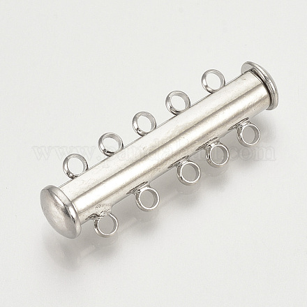 Brass Slide Lock Clasps KK-Q740-05P-1
