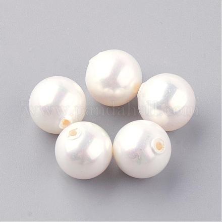 Natürliche Muschel Perlen SHEL-Q008-18-10mm-1