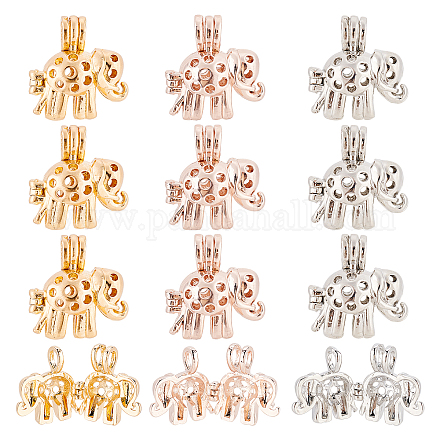Superfindings 12 pièces 3 couleurs pendentifs de médaillon en alliage de placage de rack FIND-FH0004-77-1