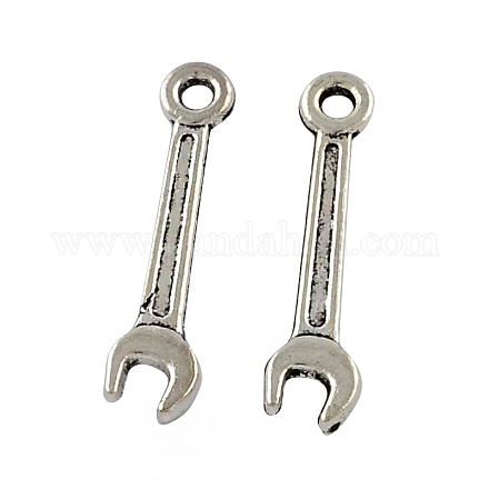Tibetan Style Zinc Alloy Wrench Pendants TIBEP-R334-161AS-RS-1