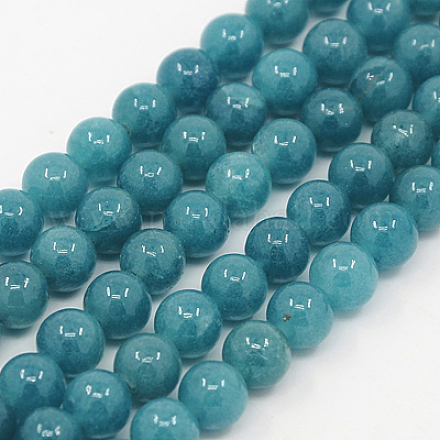 Natural White Jade Beads Strands G-G051-R1-20mm-1