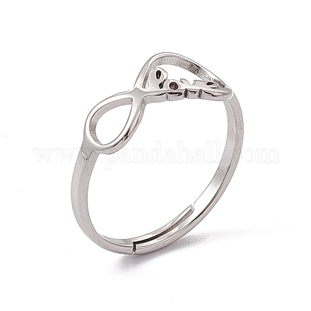 201 anello regolabile Infinity Love in acciaio inossidabile da donna RJEW-C045-03P-1