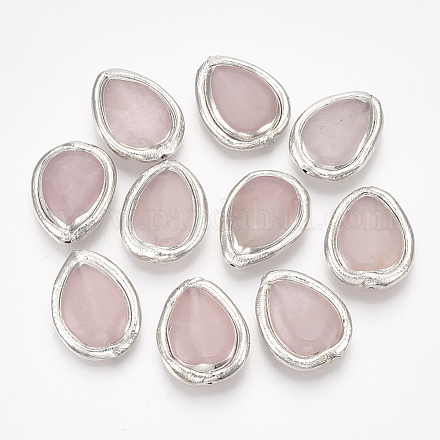 Perlas naturales de cuarzo rosa G-T120-04F-1