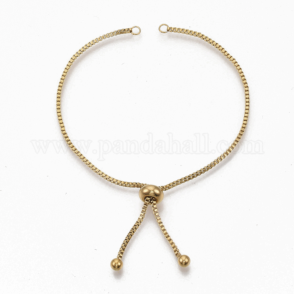 Wholesale Adjustable 304 Stainless Steel Slider Bracelets Making