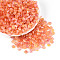 Glass Beads, Imitation Cat Eye Beads, Rondelle, Two Tone, Coral, 6x3~3.5mm, Hole: 0.9~1mm, about 2720pcs/pound
