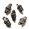 Handmade Porcelain Beads, Conch, Midnight Blue, 20x10.5x10mm, Hole: 1.8mm
