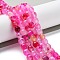 Natural Banded Agate Beads Strands, Dyed & Heated, Fig Shaped, Magenta, 9x8x8mm, Hole: 1.2mm, about 38pcs/strand, 13.66~13.98''(34.7~35.5cm)