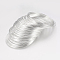 Carbon Steel Memory Wire, for Bracelet Making, Silver, 0.6mm(22 Gauge), 55mm, 2000 circles/1000g