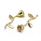 Brass Pendants, Cadmium Free & Nickel Free & Lead Free, Rose, Real 18K Gold Plated, 37x21x9mm, Hole: 1mm