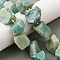 Raw Rough Natural Amazonite Beads Strands, Nuggets, with Seed Beads, 14~28x15~25x10~27mm, Hole: 1.2~1.4mm, about 9~10pcs/strand, 7.76''~8.07''(19.7~20.5cm)