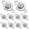 SUNNYCLUE 1 BOX 16 SETS 15mm Stainless Steel Snap Clasps Button Jewelry Clasp Bracelet Connectors Metal Silver Connectors Fastener Socket Jewelry Clasps for Making Necklaces Bracelets Women Diy Crafts