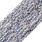 Electroplate Glass Beads Strands, Pearl Luster Plated, Faceted, Rondelle, Purple, 2.4~3.2x4mm, Hole: 1mm, about 147~152pcs/strand, 39~45cm