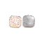 Resin Cabochons, Square, White, 9.5x9.5x3mm
