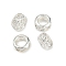 Brass Rhinestone Beads, Rondelle, Crystal, Silver, 9.5x5mm, Hole: 4.5mm