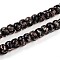 Luminous Handmade Gold Foil Glass Beads Strands, Rondelle, Glow in the Dark, Black, 7~8.5x4.5~6.5mm, Hole: 1~1.5mm, about 80pcs/strand, 16.34 inch(41.5cm)