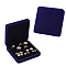 OLYCRAFT 2Pcs Royal Blue Velvet Ring Storage Boxes 4.8x4.8x1.7 Inch Velvet Ring Organizer Box 4 Slot Portable Rings Jewelry Holder Case Ring Storage Tray for Home Jewelry Store Travel