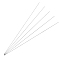 Steel Straight Head Beading Needles for Bead Spinner, Beading Jewelry, Platinum, 35.8x0.1cm