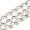 304 Stainless Steel Oval Link Chains, Unwelded, with Spool, Stainless Steel Color, 10x4x2.5mm