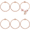 6Pcs Brass European Style Bracelet Making, with Brass Clasps, Rose Gold, 7-1/8 inch(180mm), 3mm