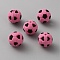Silicone Beads, Football, Pale Violet Red, 15mm, Hole: 2.5mm