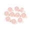 Imitation Jade Glass Beads, Flat Round, Misty Rose, 6~6.5x3mm, Hole: 1.2~1.6mm, about 4290pcs/1000g