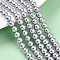 Baking Paint Pearlized Glass Pearl Bead Strands, Round, Lavender, 5mm, Hole: 0.6mm, about 79~80pcs/strand, 15.94~16.14 inch(40.5~41cm)
