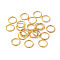 304 Stainless Steel Closed Jump Rings, Real 18K Gold Plated, 7x0.8mm, Inner Diameter: 5.2mm