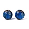 Handmade Gold Sand Lampwork Beads, Round, Royal Blue, 10mm, Hole: 1.4mm