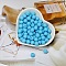 Opaque Acrylic Beads, Round, Light Sky Blue, 10mm, Hole: 2mm, 50pcs/set