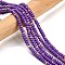Synthetic Imperial Jasper Beads Strands, Dyed, Rondelle, Purple, 4x1.5mm, Hole: 0.7mm, about 155pcs/strand, 14.96''(38cm)