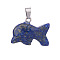 Natural Lapis Lazuli Pendants, Dolphin, 20mm