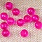 Transparent Acrylic Beads, Round, Fuchsia, 6mm, about 5480pcs/500g