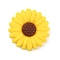 Food Grade Eco-Friendly Silicone Beads, Daisy, Gold, 19.5x7.5mm, Hole: 2mm