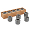 Porcelain Candle Holder, Candle Jar, Column, Gray, 3.2x3.2cm, Inner Diameter: 1.75cm, 5pcs/box