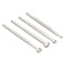 4Pcs 4 Styles Stainless Steel Leather Carving Printing Tool, Stainless Steel Color, 10.25~10.5cm, 1pc/style
